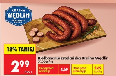 Kiełbasa Kasztelańska Kraina Wędlin promocja w Biedronka