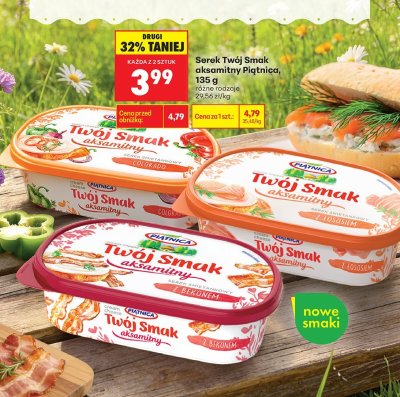 Serek Twój Smak aksamitny 135g różne rodzaje promocja w Biedronka