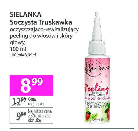 Peeling do włosów i skóry głowy soczysta truskawka Sielanka (kosmetyki) Solverx promocja