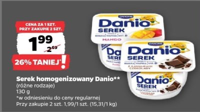 Serek homogenizowany różne rodzaje promocja w Netto