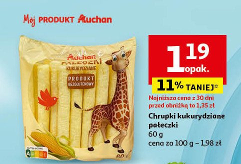 Pałeczki kukurydziane Auchan promocja