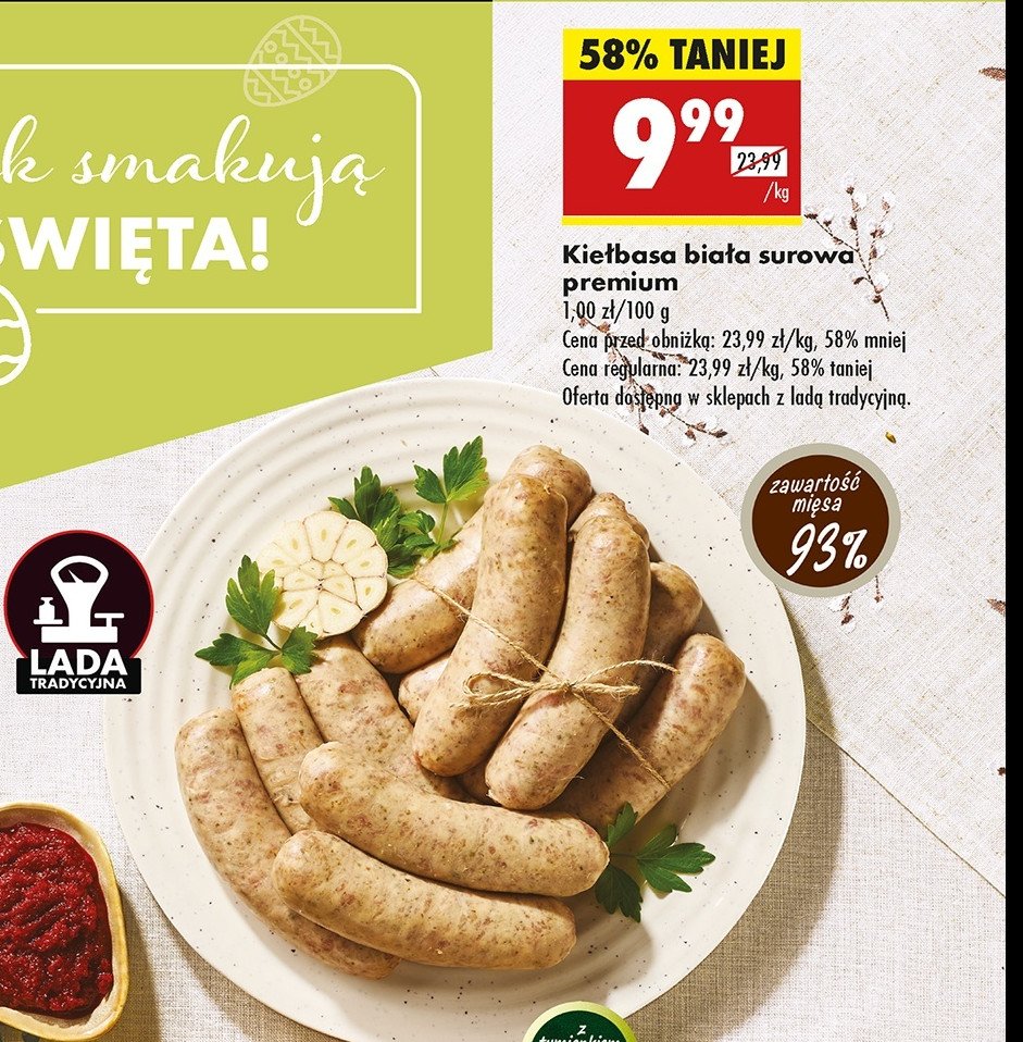 Kie艂basa bia艂a surowa promocja