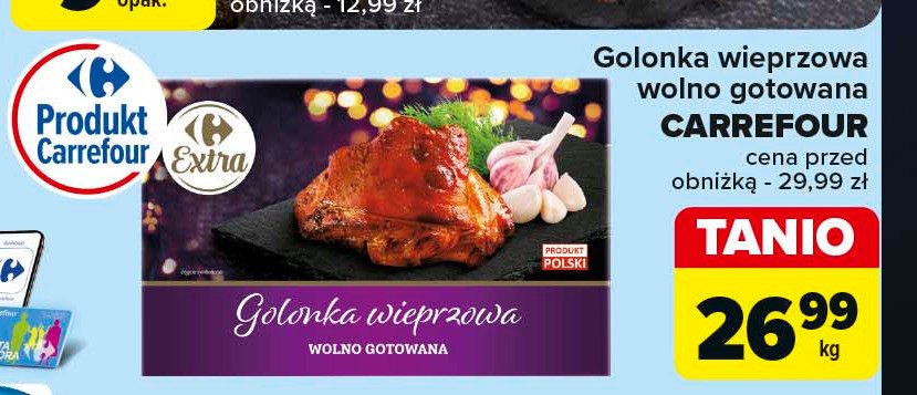 Golonka wieprzowa wolno gotowana Carrefour extra promocja