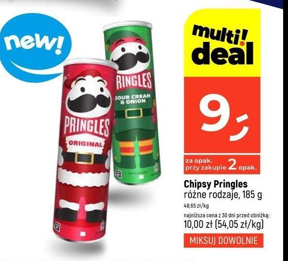 Chipsy sour cream & onion Pringles promocja w Dealz