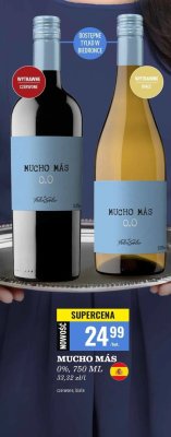 Wino Mucho Más 0.0 czerwone 0%, 750 ml promocja w Biedronka