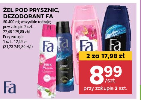 Dezodorant Fa pink passion promocja w Stokrotka