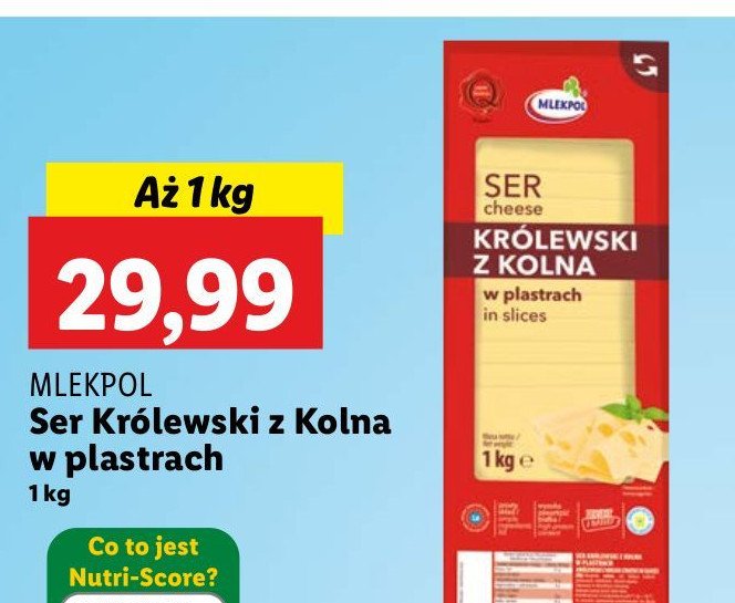 Ser królewski z kolna - plastry Mlekpol promocja