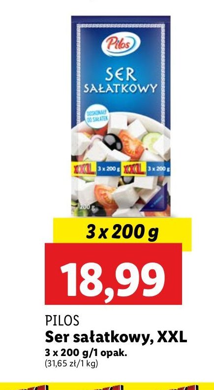 Ser sałatkowy Pilos promocja w Lidl