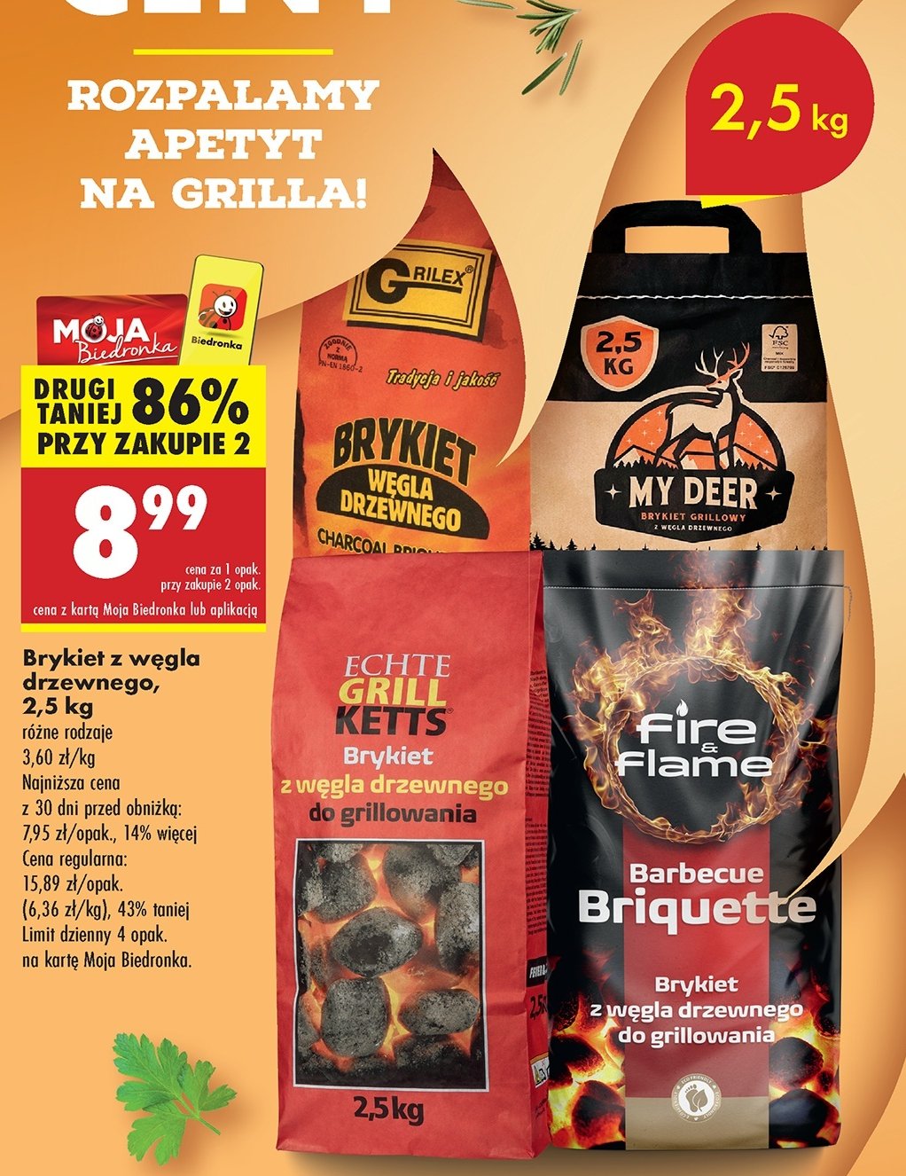 Brykiety z węgla drzewnego Grilex promocja