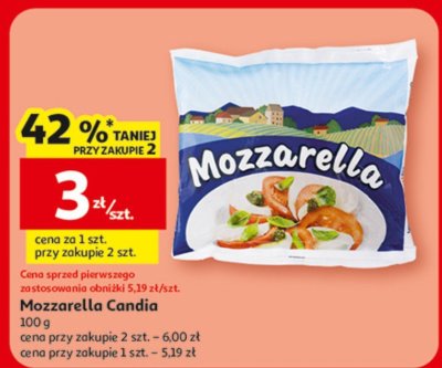 Mozzarella Candia promocja w Auchan