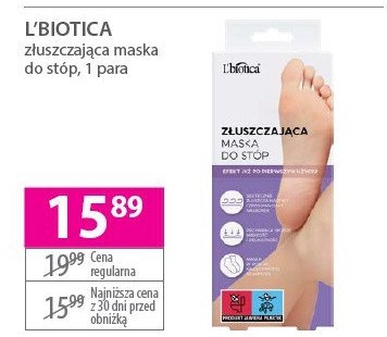 Maska do stóp złuszczająca L'biotica promocja