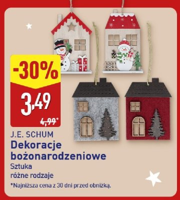 Dekoracje bożonarodzeniowe J.E. SCHUM promocja w Aldi