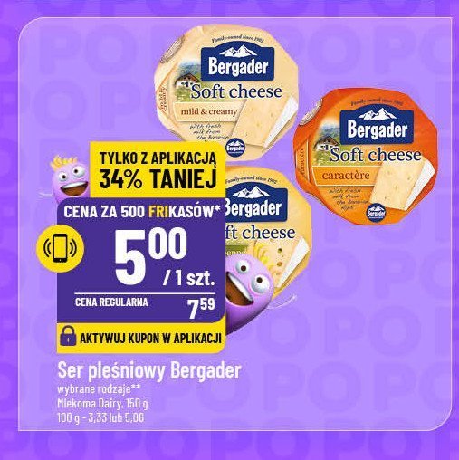 Ser mild & creamy Bergader soft cheese promocja