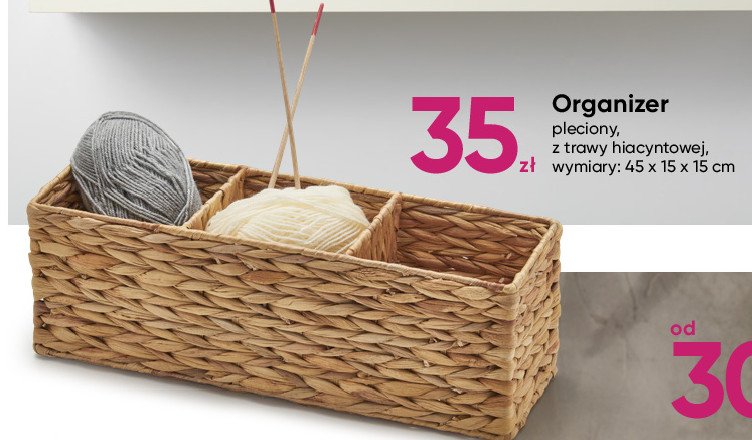 Organizer pleciony 45 x 15 x 15 cm promocja