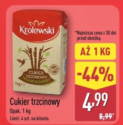 Cukier trzcinowy promocja w Aldi