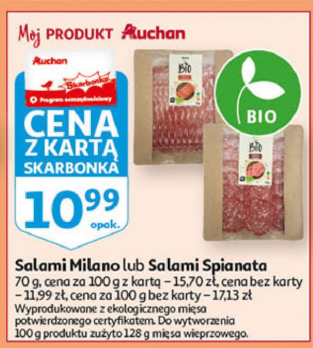 Salami milano Auchan bio promocje
