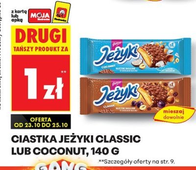 Ciastka Jeżyki Coconut140 g promocja w Biedronka