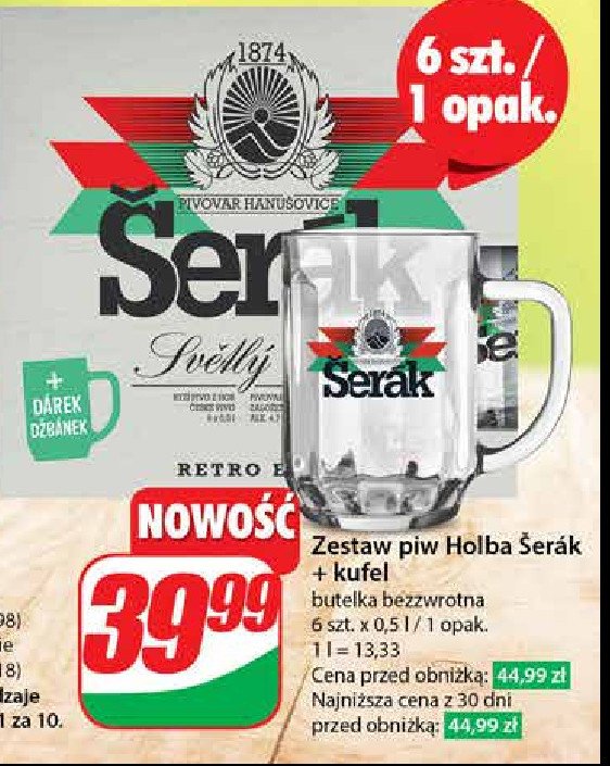 Piwo + kufel Holba serak promocja