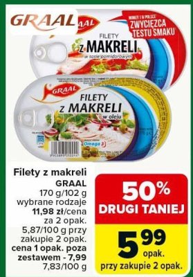 Filety z makreli GRAAL wybrane rodzaje promocja w Carrefour Market