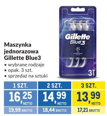 Maszynka jednorazowa Gillette Blue3 różne rodzaje promocja w Makro