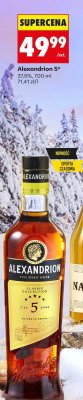 Brandy Alexandrion 5* 37,5%, 700 ml promocja w Biedronka