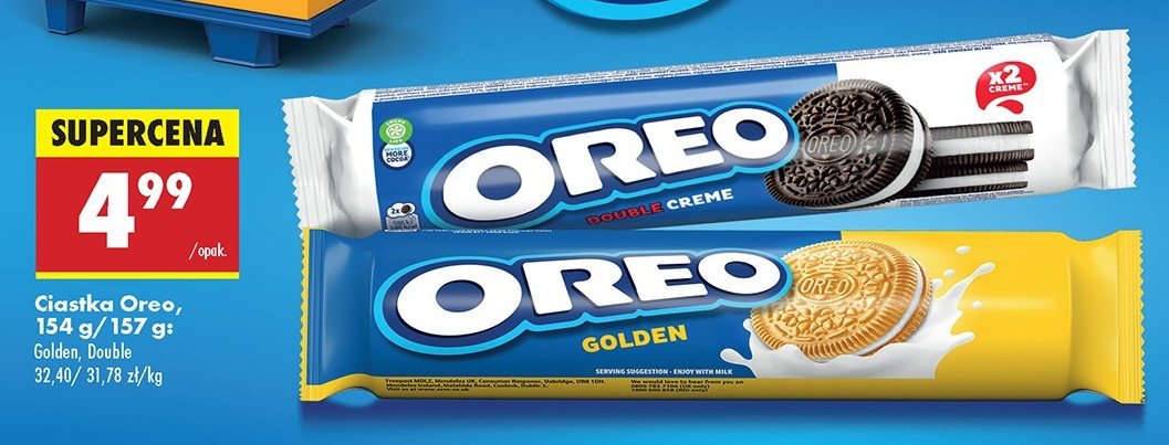 Ciastka double creme Oreo promocja w Biedronka