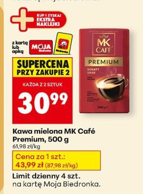 Kawa mielona MK Café Premium promocja w Biedronka