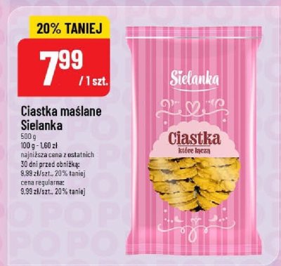 Ciastka maślane Sielanka promocja w POLOmarket