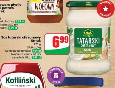 Sos tatarski chrzanowy Smak promocja w Dino