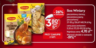 Sos Winiary pieczeniowy ciemny, pieczeniowy jasny, pieczarkowy promocja w Żabka