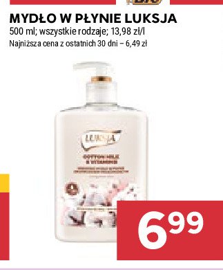 Mydło w płynie cotton milk & vitamins Luksja essence promocja w Stokrotka