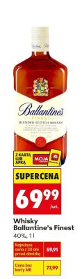 Whisky Ballantine's Finest promocja w Biedronka