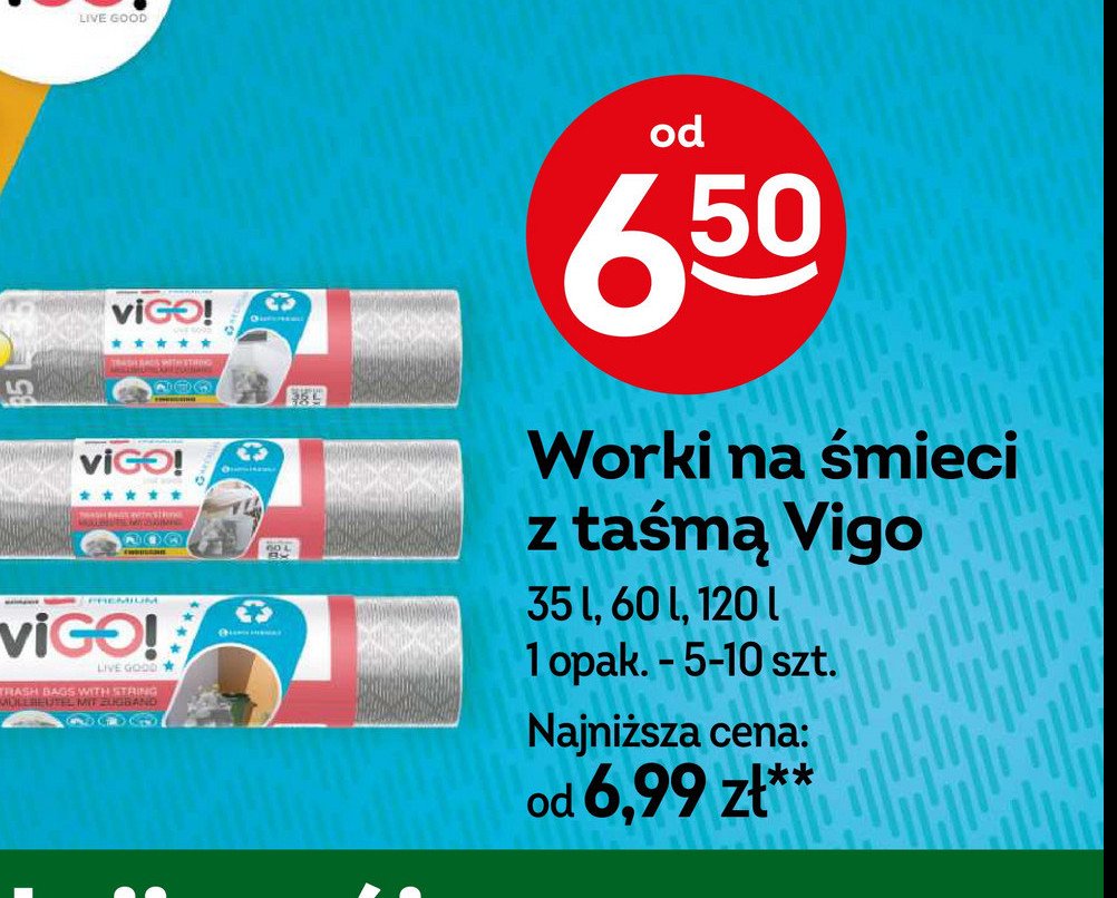 Worki do segregacji 艣mieci 60 l Vi-go! promocja