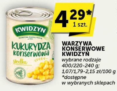 Kukurydza konserwowa Kwidzyn słodka promocja w ABC