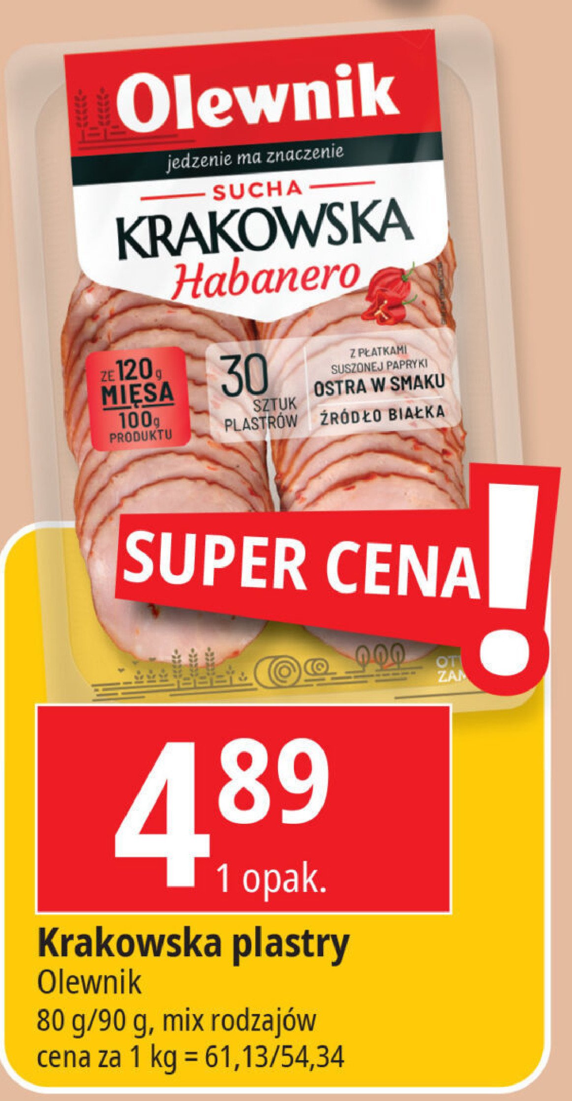 Kiełbasa krakowska z habanero Olewnik promocja