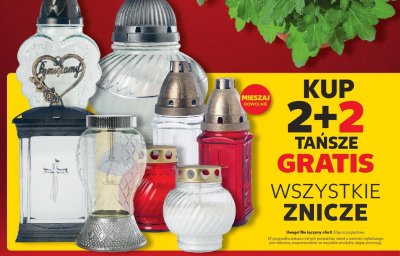Wszystkie znicze 2+2 GRATIS promocja w Kaufland