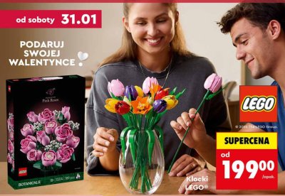 Klocki LEGO Botanicals Bukiet różowych róż 10374 promocja w Biedronka