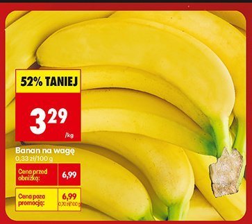 Banany na wagę promocja w Biedronka