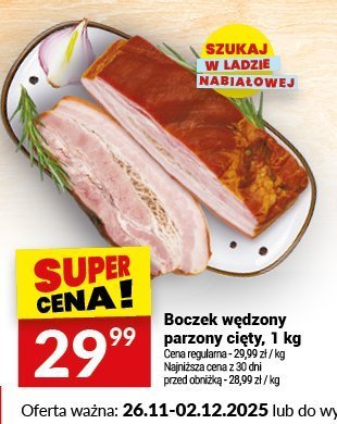 Boczek wędzony parzony cięty promocja w Twój Market