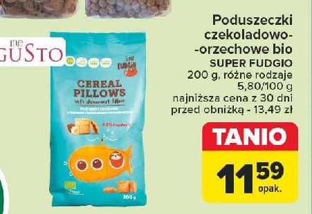 Poduszki zbożowe z kremem orzechowym Super fudgio promocja