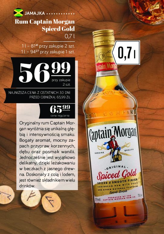 Rum Captain morgan spiced gold promocja w POLOmarket