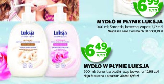 Mydło w płynie rose & milk proteins Luksja creamy & soft promocja