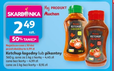 Ketchup pikatny Auchan r贸偶norodne (logo czerwone) promocja