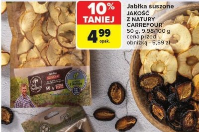 Jabłka suszone promocja w Carrefour Market