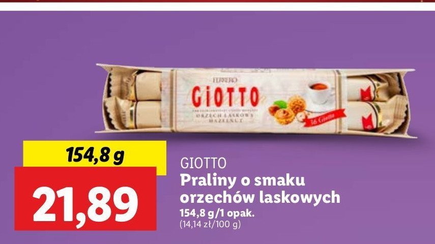 Praliny o smaku włoskich wafli z kremem orzechowym GIOTTO promocja