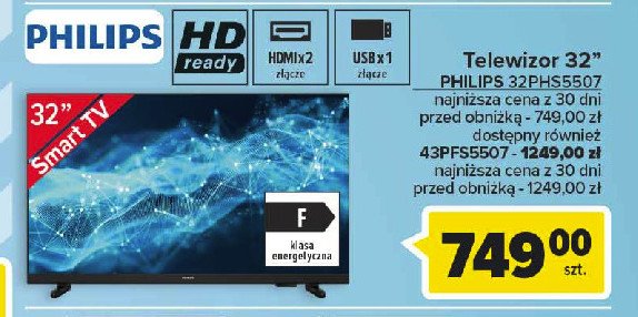 Telewizor led 43'' 43pfs5507 Philips promocja