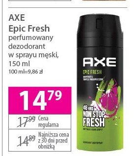 Dezodorant Axe epic fresh promocja