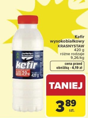 Kefir wysokobiałkowy Krasnystaw promocja w Carrefour