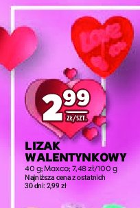 Lizak serce Maxco promocja