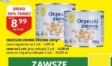 Orzeszki ziemne smażone solone Podniesiony kciuk promocja
